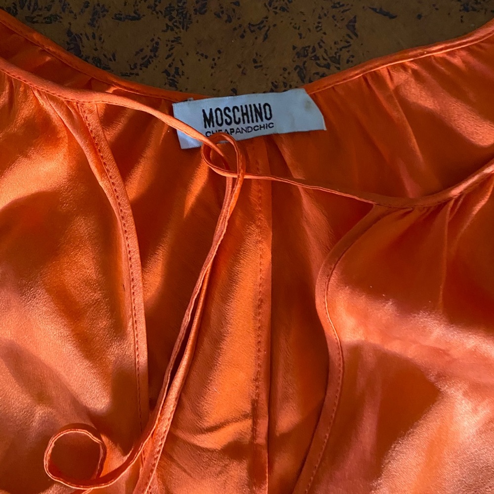 Moschino orange 🍊 silk blouse 6